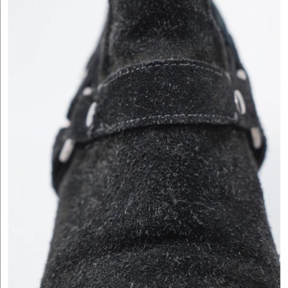 ALL SAINTS BLACK SUEDE ANKLE BOOTIES - Picture 7 of 16
